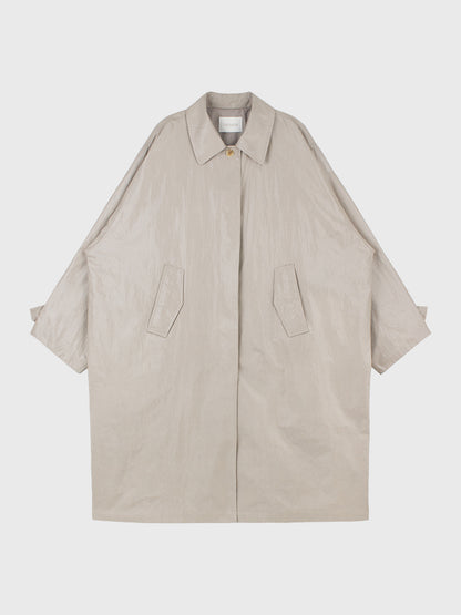 Back Cape Trench Coat