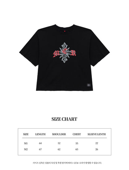 Scarred cross tee BK