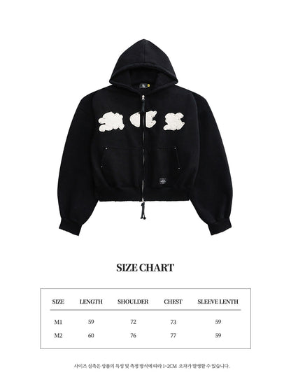 M.C.R. code stud zip-up HD BK