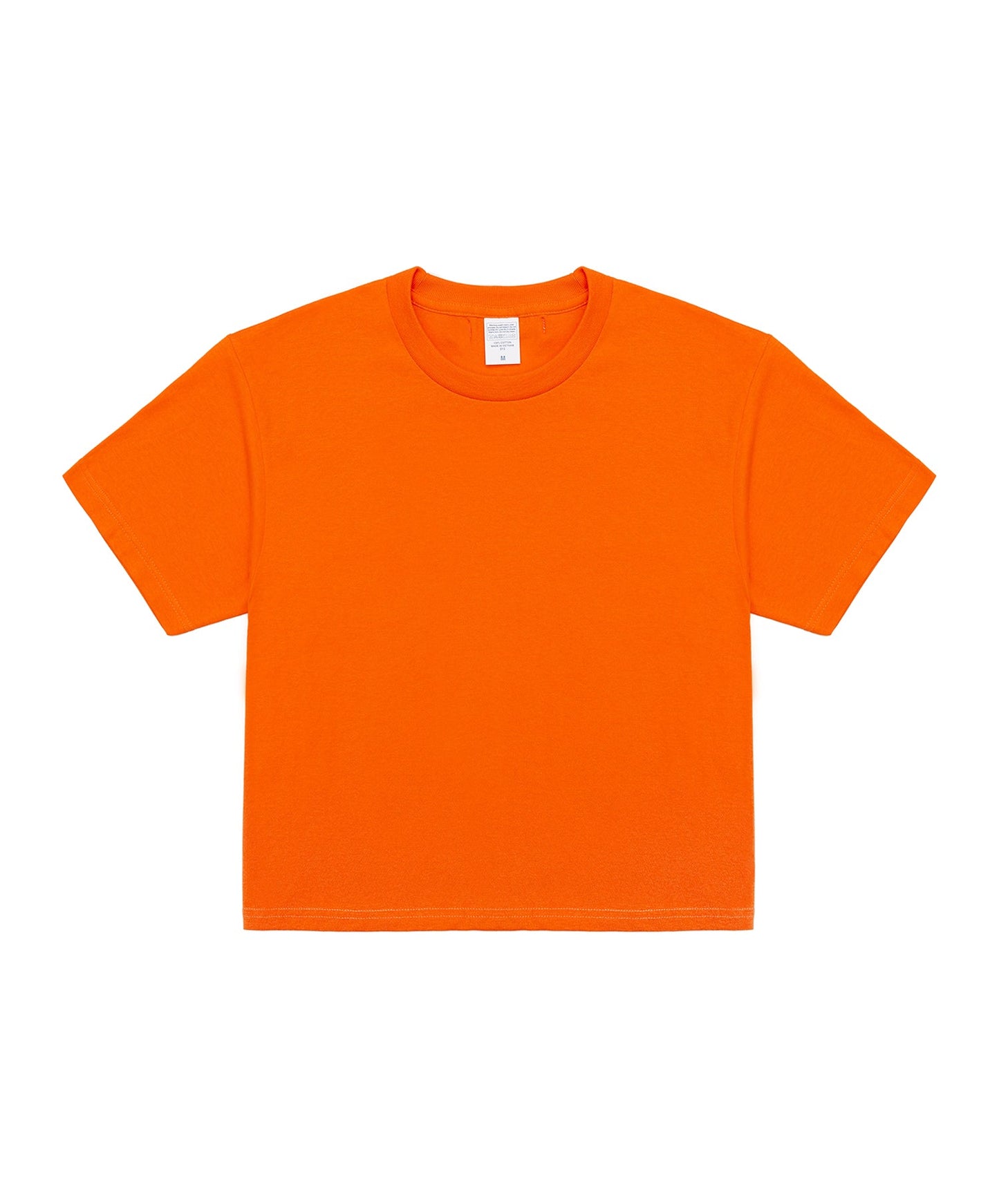 【C Wear シーウエア】 Oversized Crop T-Shirt Orange