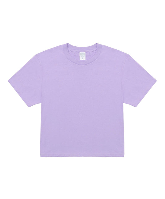 【C Wear シーウエア】 Oversized Crop T-Shirt Light Purple