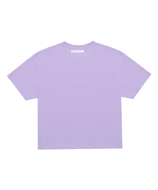 【C Wear シーウエア】 Oversized Crop T-Shirt Light Purple