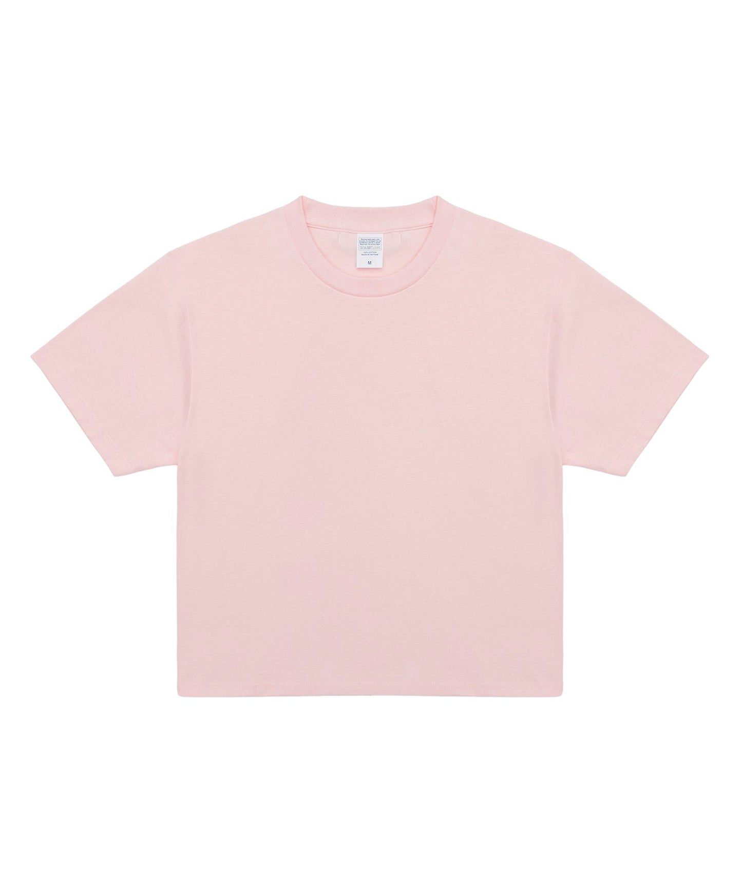 【C Wear シーウエア】 Oversized Crop T-Shirt Light Pink