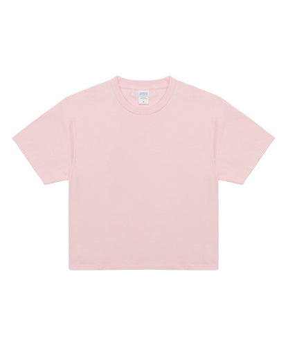 【C Wear シーウエア】 Oversized Crop T-Shirt Light Pink
