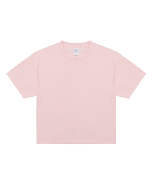 【C Wear シーウエア】 Oversized Crop T-Shirt Light Pink