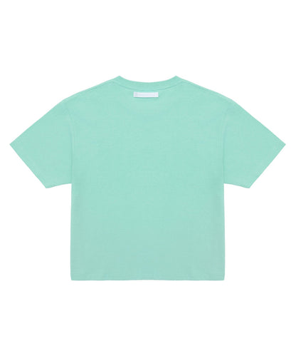 【C Wear シーウエア】 Oversized Crop T-Shirt Mint