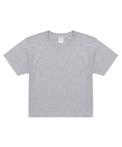 【C Wear シーウエア】 Oversized Crop T-Shirt Gray