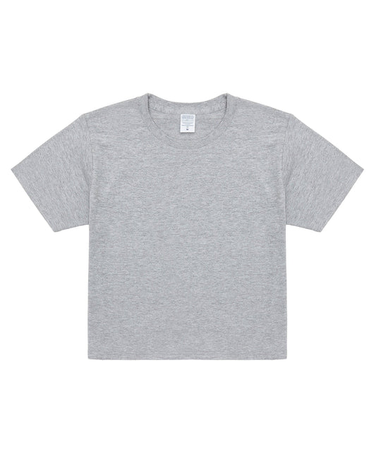 【C Wear シーウエア】 Oversized Crop T-Shirt Gray