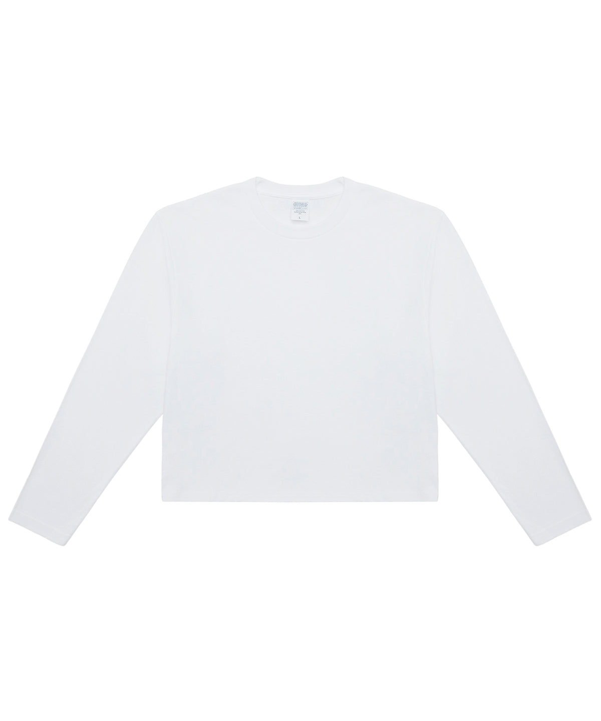 【C Wear シーウエア】Oversized Crop Long Sleeve T-Shirt White