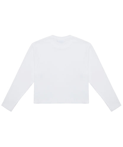 【C Wear シーウエア】Men's Crop Long Sleeve T-Shirt White