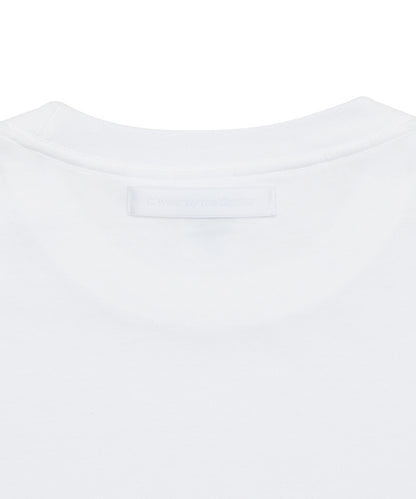 【C Wear シーウエア】Men's Crop Long Sleeve T-Shirt White