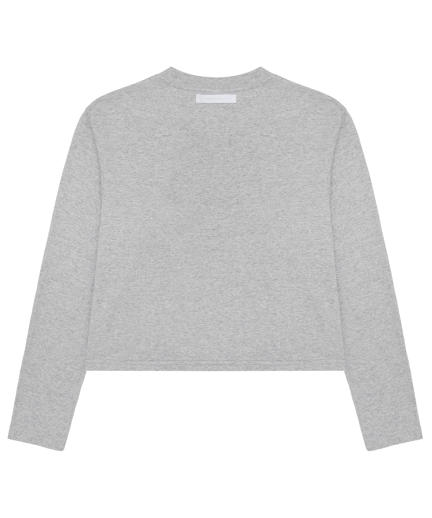 【C Wear シーウエア】Oversized Crop Long Sleeve T-Shirt Gray