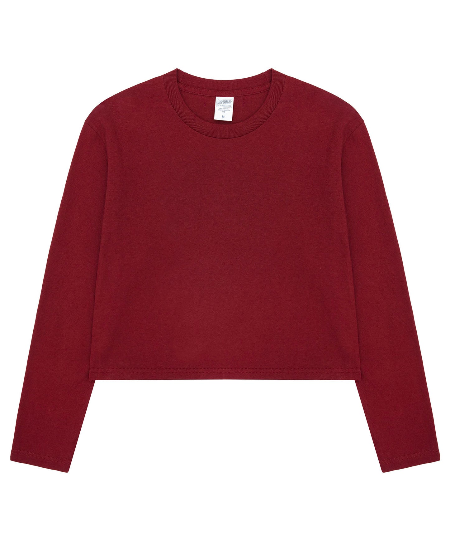 【C Wear シーウエア】MEN'S CROP LONG SLEEVE T-SHIRT BURGUNDY
