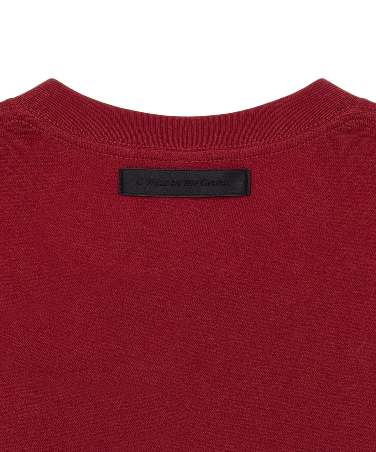 【C Wear シーウエア】Oversized Crop Long Sleeve T-Shirt Burgundy