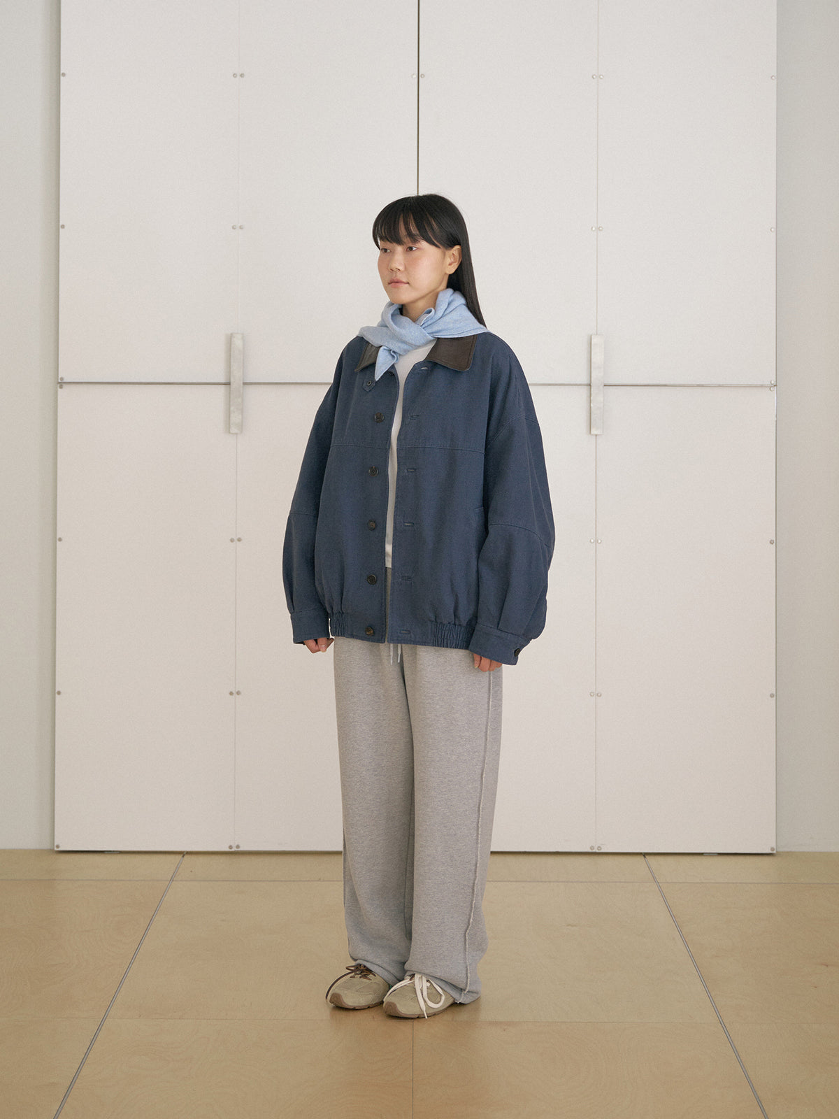 MARAN Cashmere Square Scarf - Blue 商品画像19/21