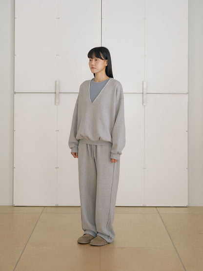 MARAN Raw Edge Sweatshirt - Gray 商品画像19/21