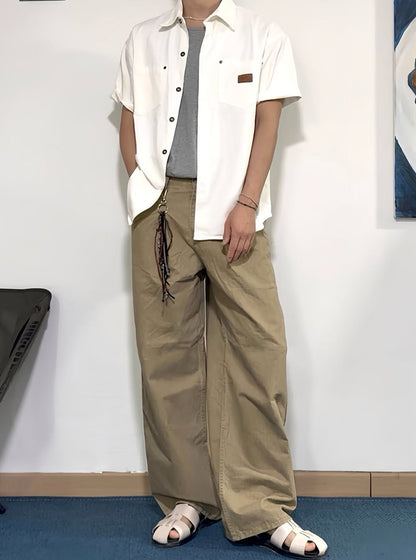 Puckered Wide Pants