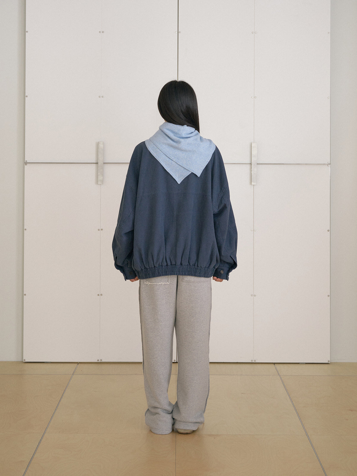 MARAN Cashmere Square Scarf - Blue 商品画像20/21