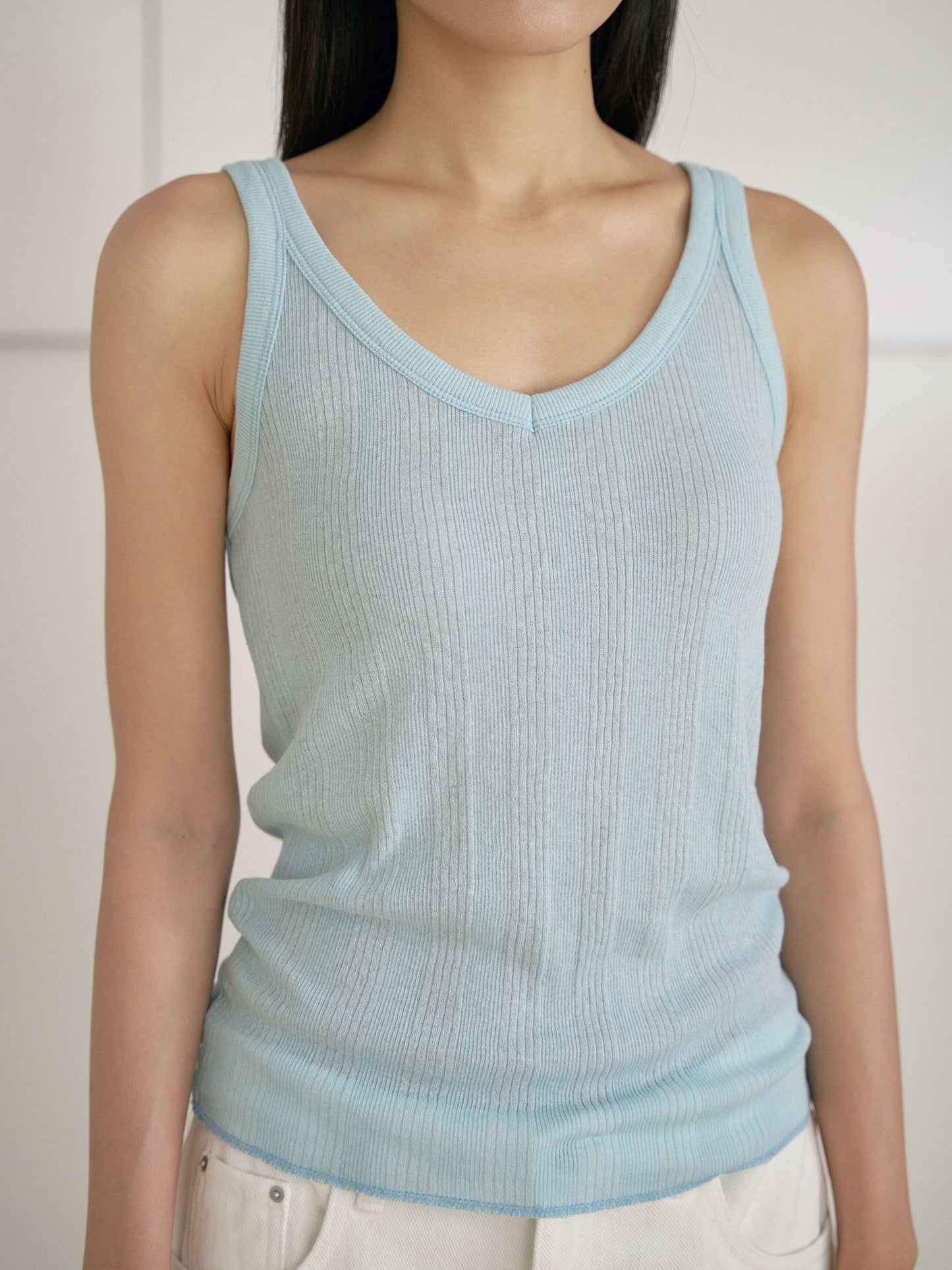 Summer V-neck Sleeveless - Blue