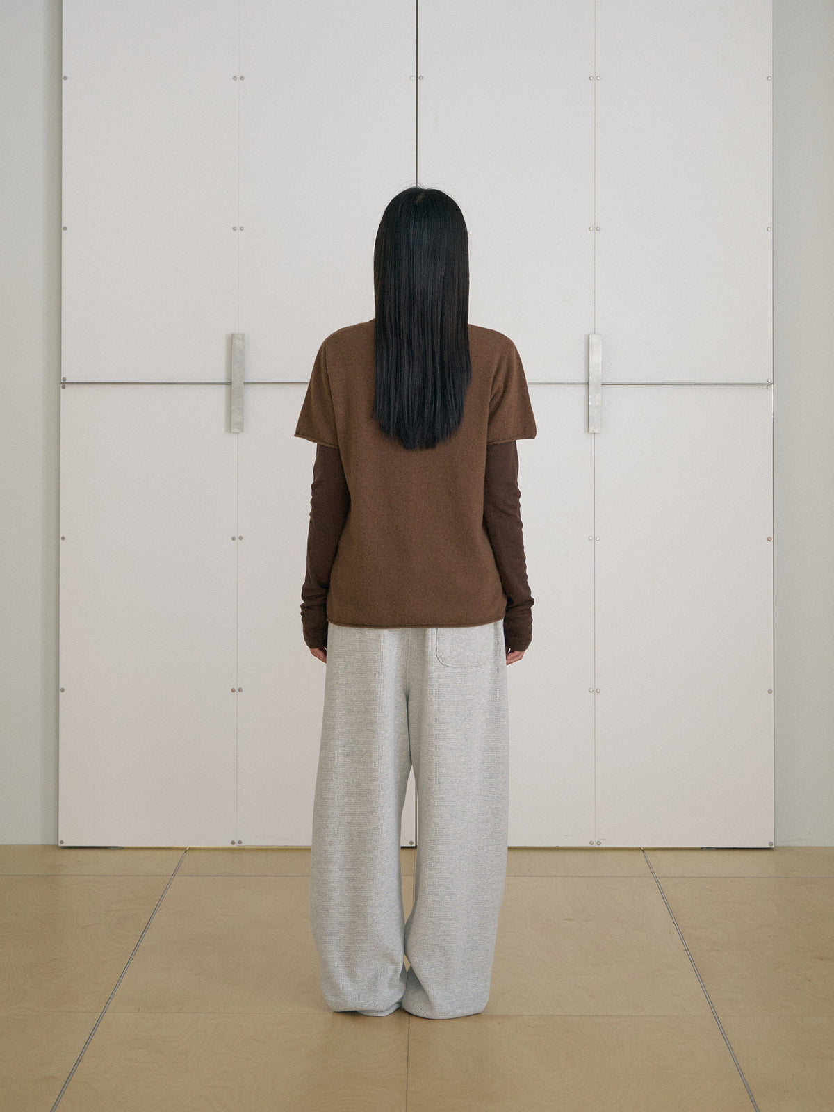 MARAN Cutoff Short Sleeve Pullover - Brown 商品画像16/21