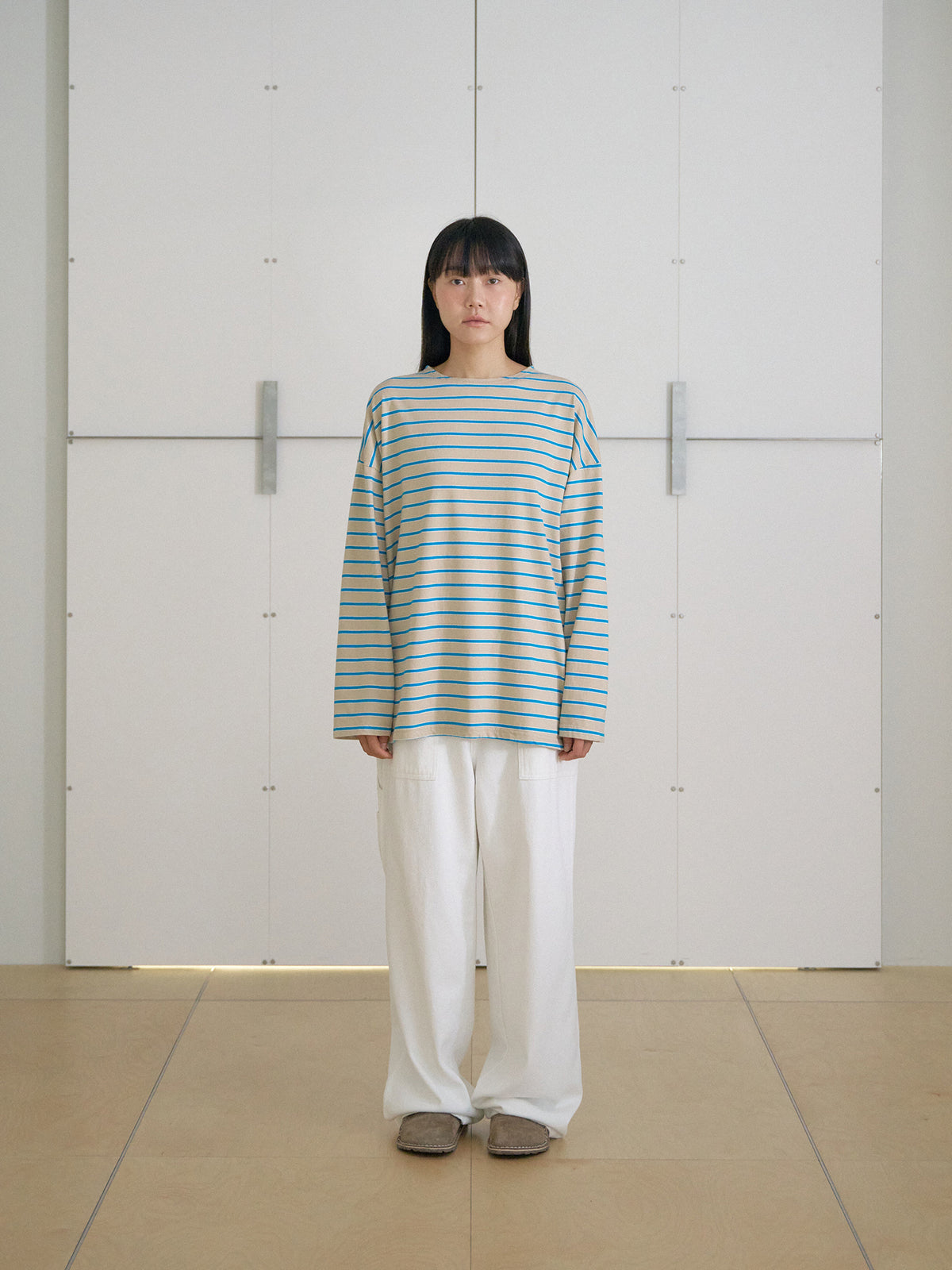 Bridge Boat Neck Long Sleeve - Beige 12