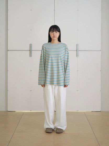 Bridge Boat Neck Long Sleeve - Beige 12