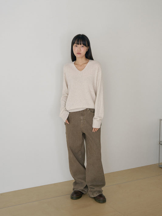 Corduroy Work Pants - Beige 3