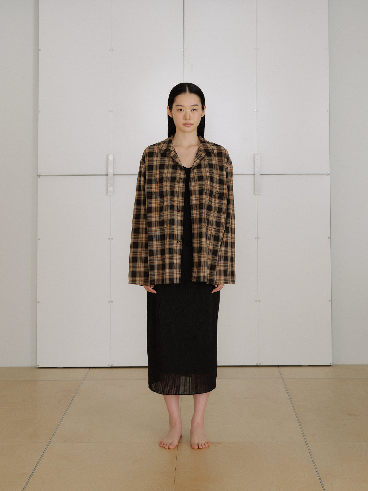 Check Flap Jacket - Black 6