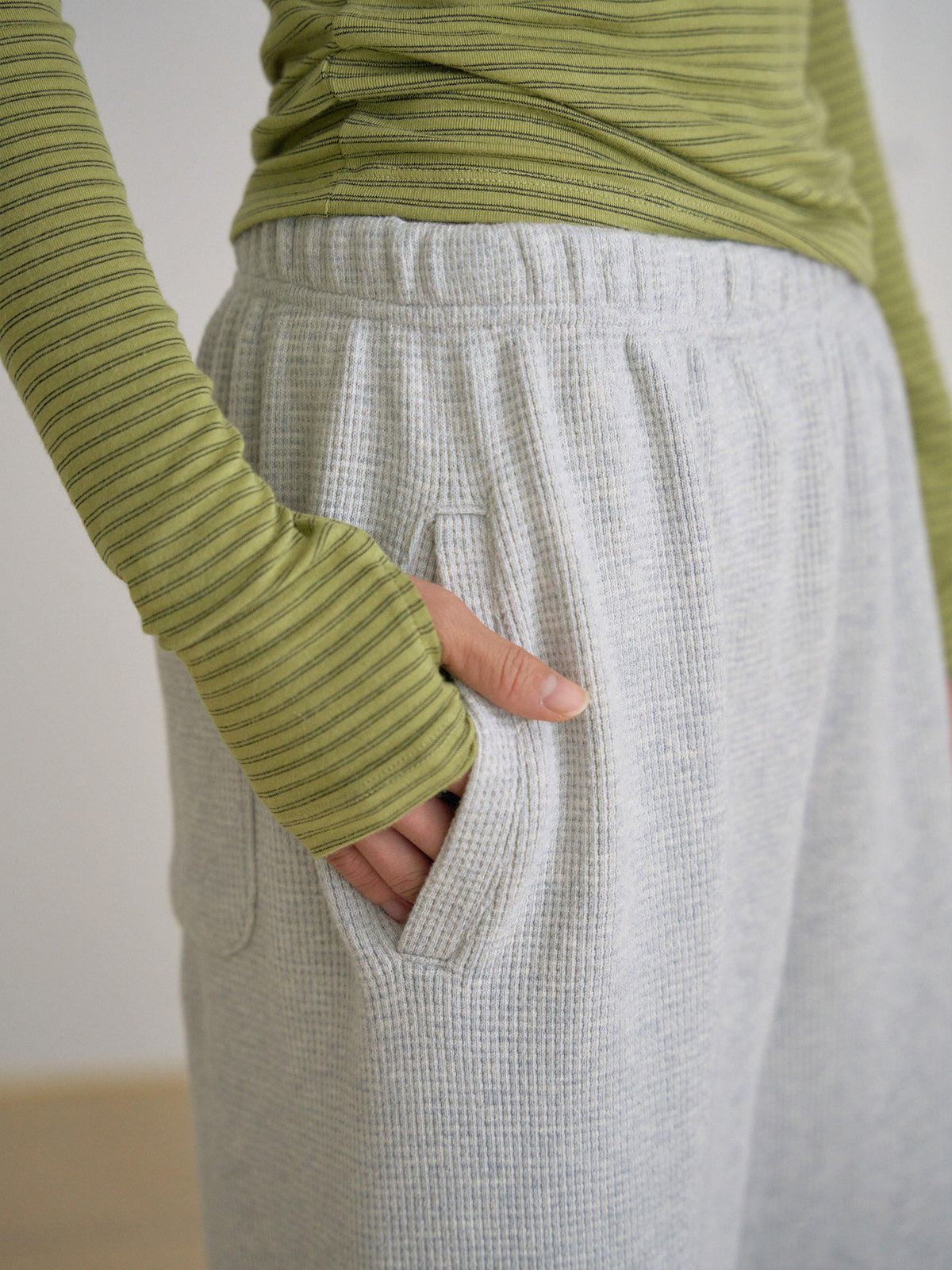Current Waffle Sweatpants - Light Gray 11