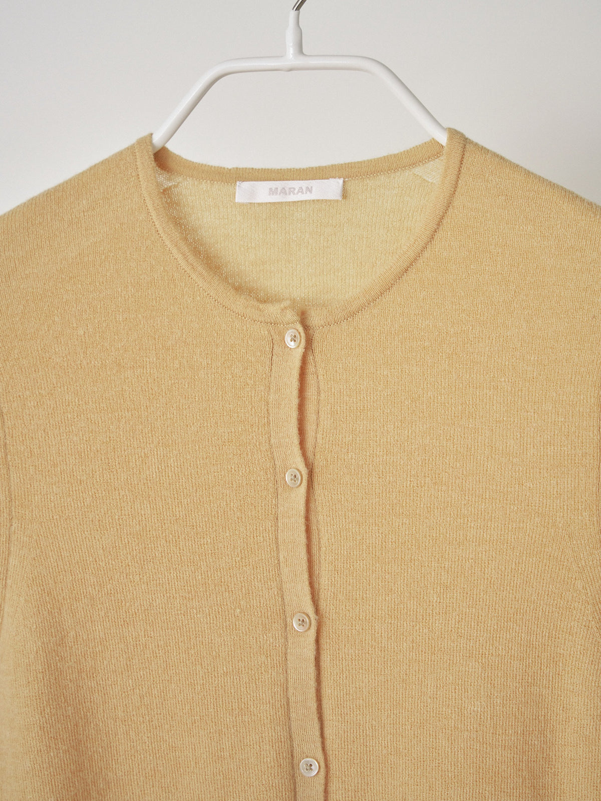 Alpaca Button Cardigan - Beige 1