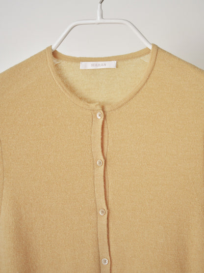 Alpaca Button Cardigan - Beige 1