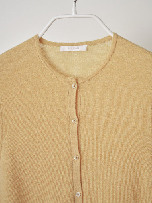 Alpaca Button Cardigan - Beige 1