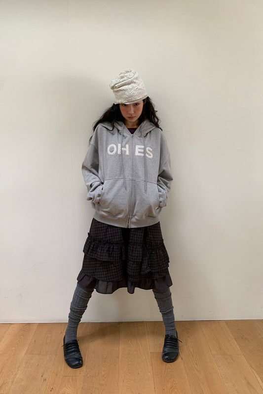 [9/22予約配送] LOGO PATCH HOODED ZIP-UP, FLORAL MELANGE