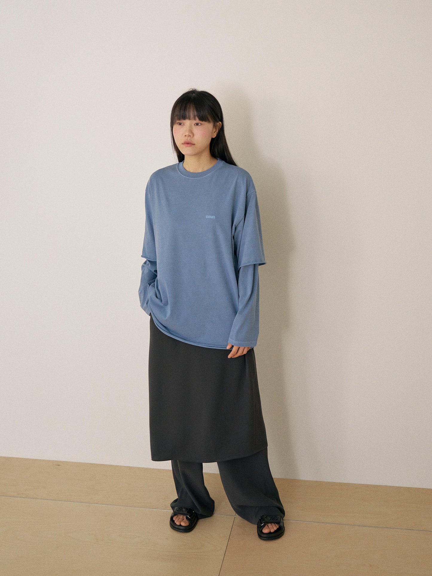 Pigment Layered Long Sleeve - Blue