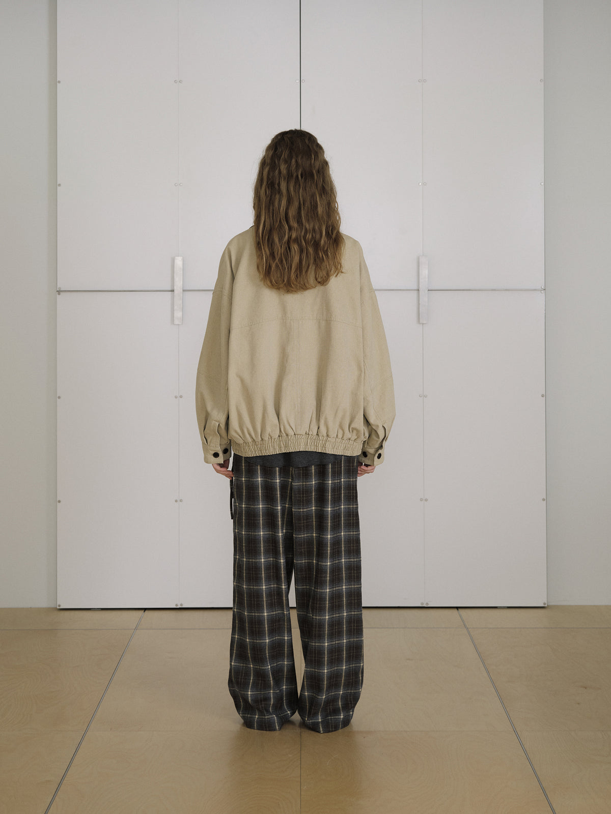 Side String Check Pants - Khaki 8
