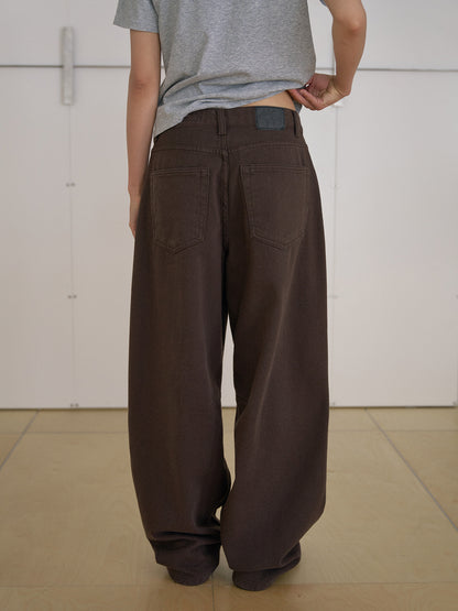 MARAN Cotton Twill Curved Pants - Brown 商品画像21/21