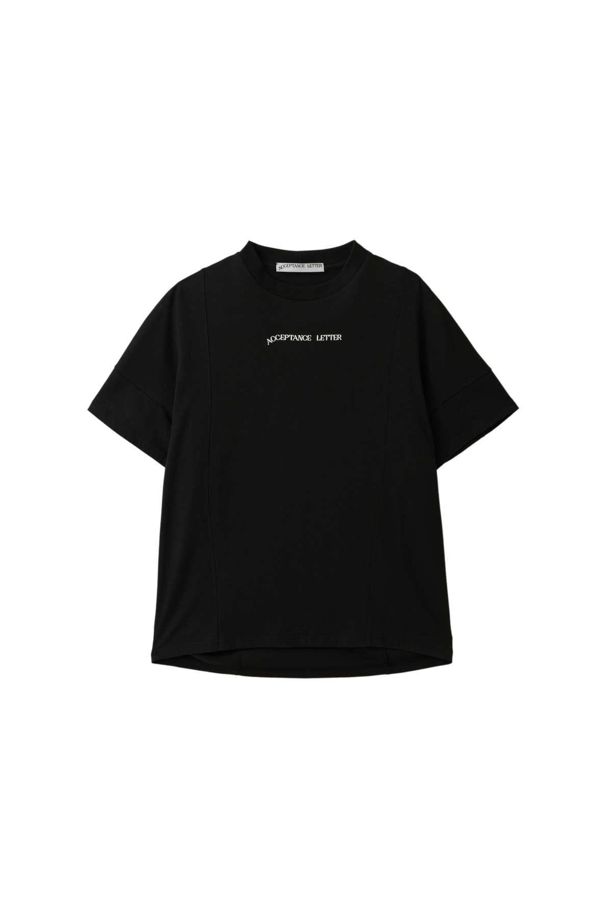 【ACCEPTANCE】Eclipse Curve T-Shirt - Cream, Black