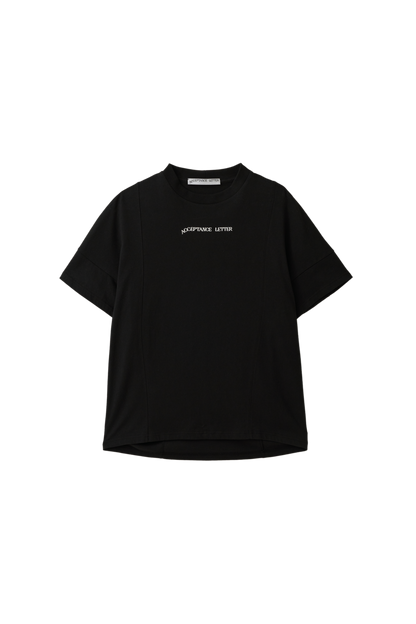 【ACCEPTANCE】Eclipse Curve T-Shirt - Cream, Black