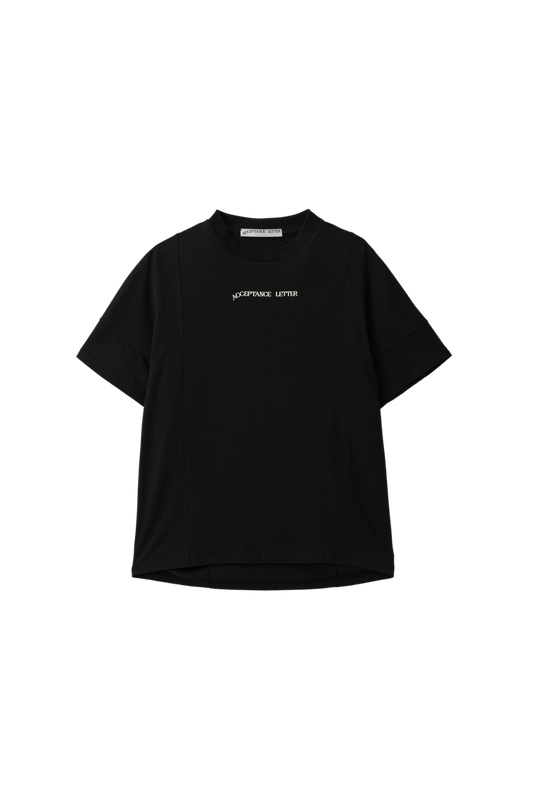【ACCEPTANCE】Eclipse Curve T-Shirt - Cream, Black