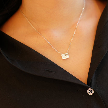 [SUMMER TAG SOL] HOLD BUTTON 925 SILVER NECKLACE