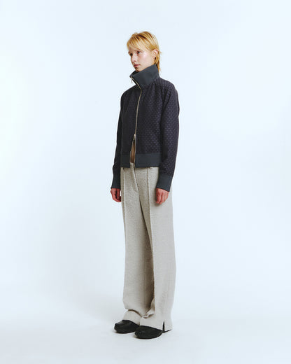 WOOL TRACK JUMPER Purple
