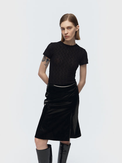 [ARIK. Arik] [24SS] ALRESCHA floral top Black