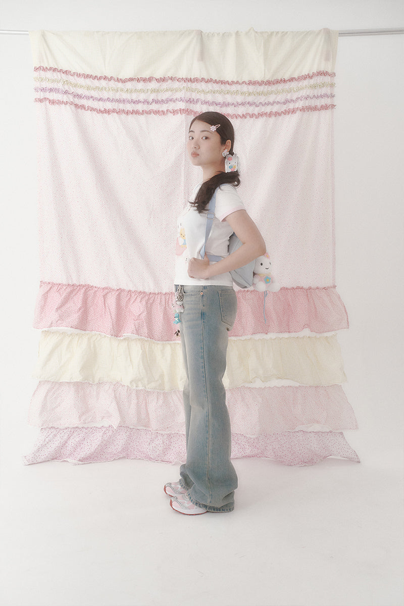 [X YOUNGART] KIDDY Hugs JINI Dot Ringer T-shirt