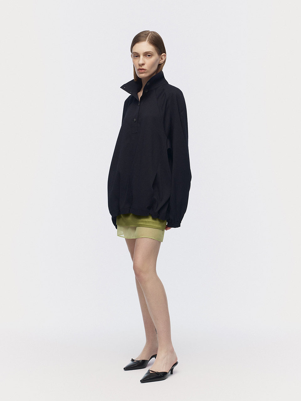 [ARIK.] [24SS] HELVETIOS oversized anorak Navy