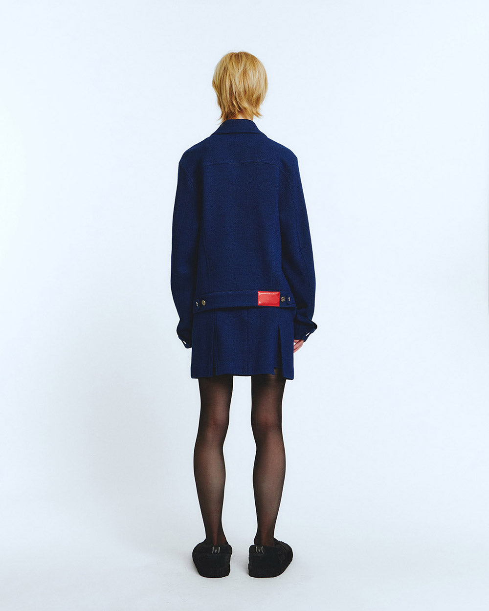 ROUNDED TRUCKER JACKET Blue
