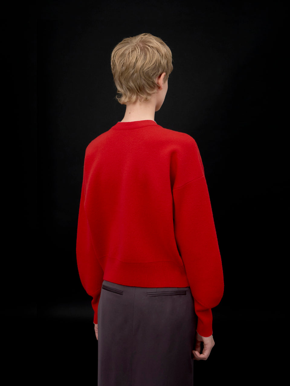 【ARIK. アリク AW】Asellus volume sleeve knit cardigan Red