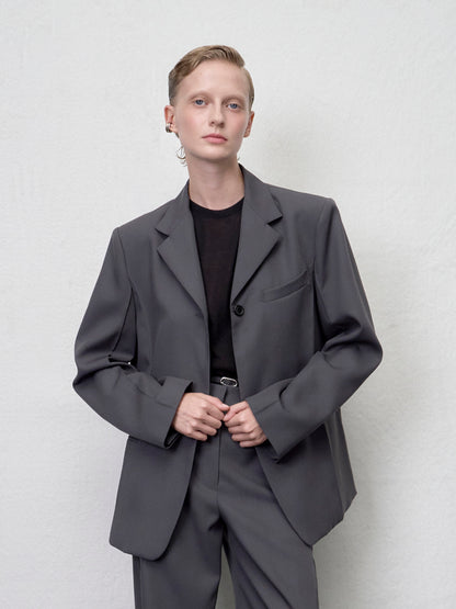 【ARIK. アリク AW】Kaus Pressed single jacket Grey