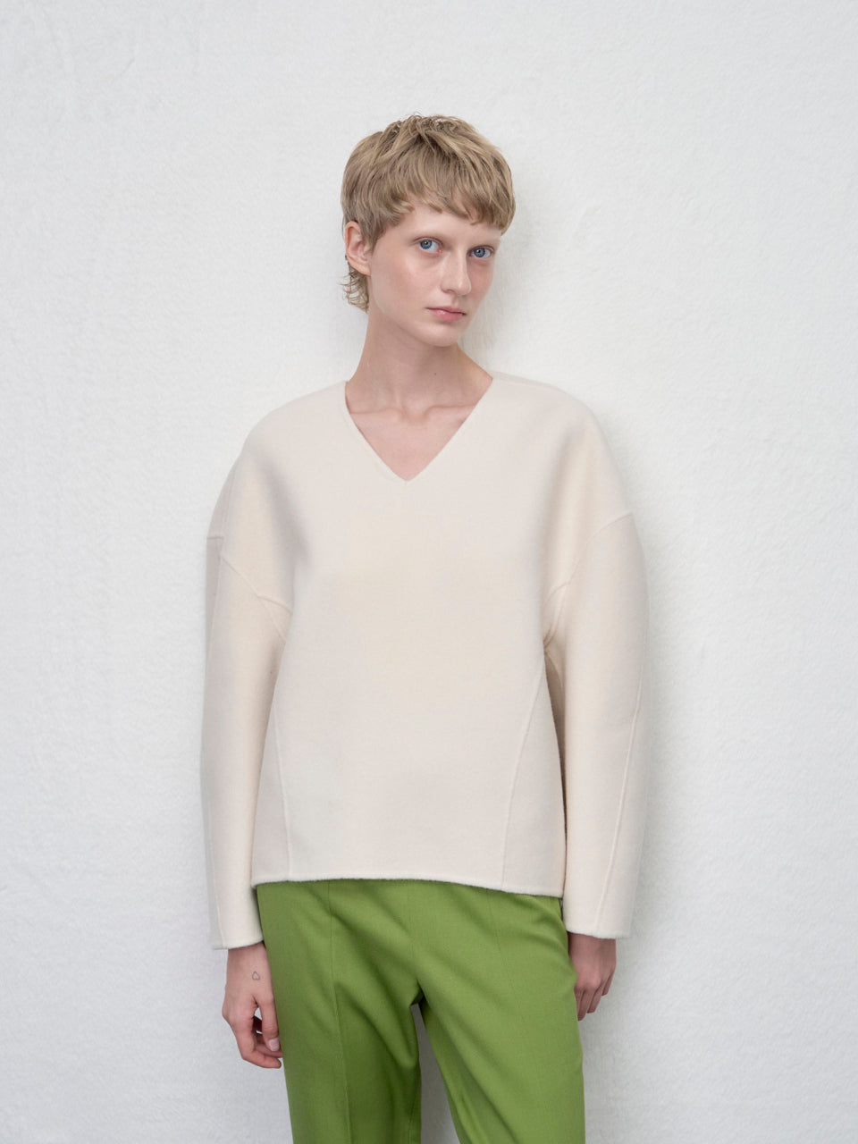 【ARIK. アリク AW】Sarin wool pullover jumper Cream