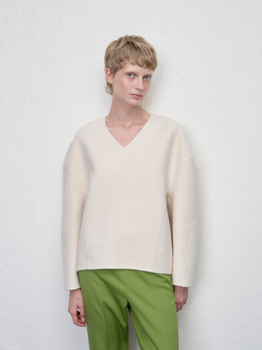 【ARIK. アリク AW】Sarin wool pullover jumper Cream