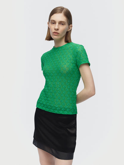 ARIK. [24SS] SAMAKAH Layered mini skirt Black